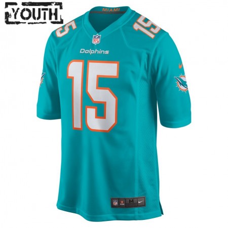 Maillot Enfant Miami Dolphins Jaelan Phillips 15 Nike Aqua 2021 NFL Draft
